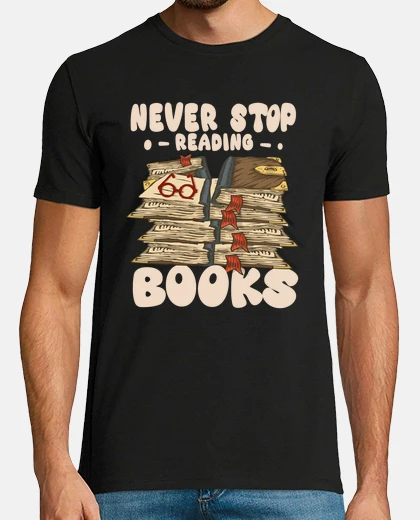 T-shirt non smettere mai di leggere