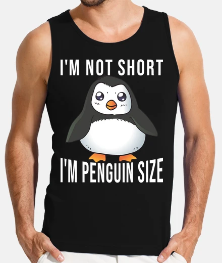 T-shirt non sono basso im dimensioni pinguino p