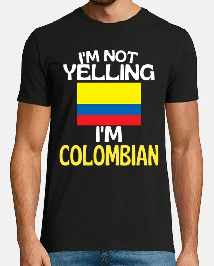 T-shirt non sto urlando sono colombiano diverte