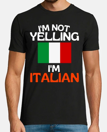 T-shirt non sto urlando sono italiano divertent
