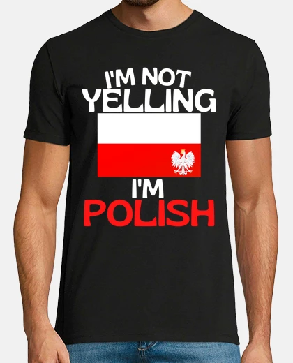 T-shirt non sto urlando sono polacco divertente