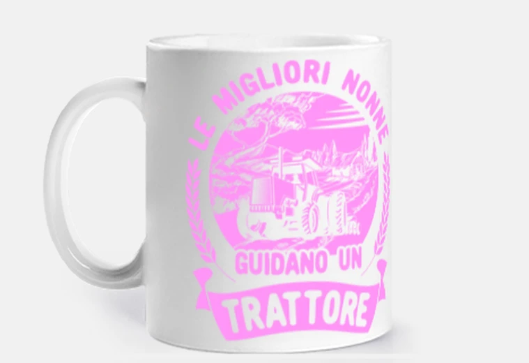 Tazza Nonna Contadina Trattore Divertente