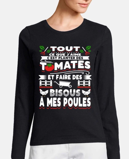 T-shirt nonno galline giardinaggio umorismo pom