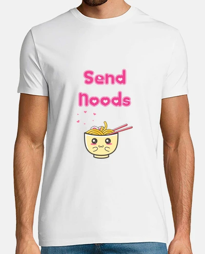 T-shirt noods uomo bianca