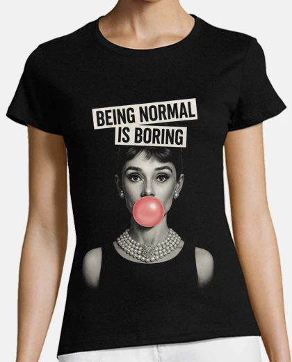 T-shirt normale è noioso moda vintage audrey hepburn