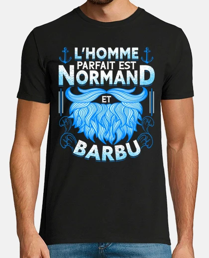 T-shirt normand barbuto umorismo normandia