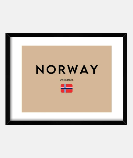 Framed norwegian flag