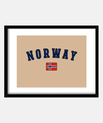 Framed norwegian flag