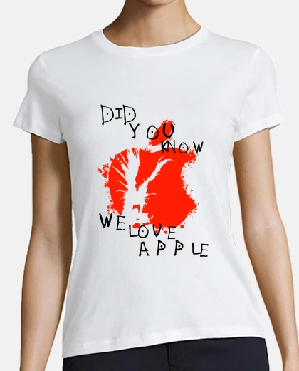 Playera nos encanta la manzana - nota de la muerte