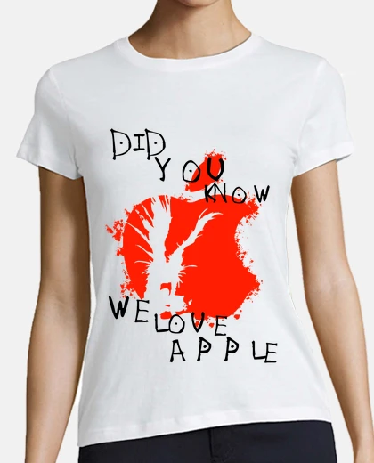 Playera nos encanta la manzana - nota de la muerte