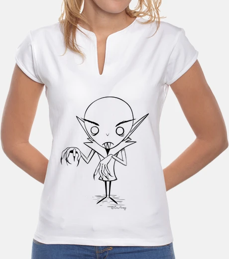 T-shirt nosferatu - collarless shirt