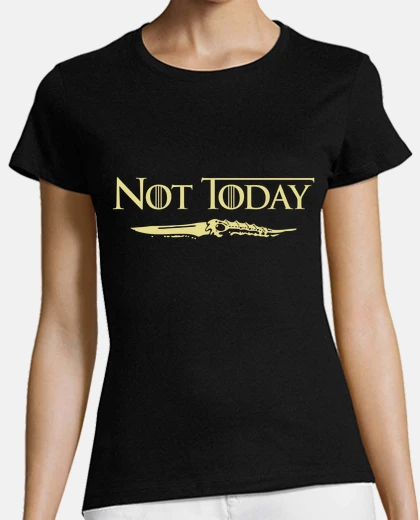 Playera Not Today Arya Stark crema