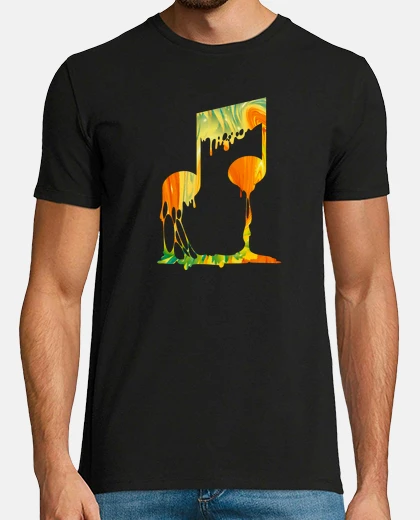 T-shirt nota musicale che scorre