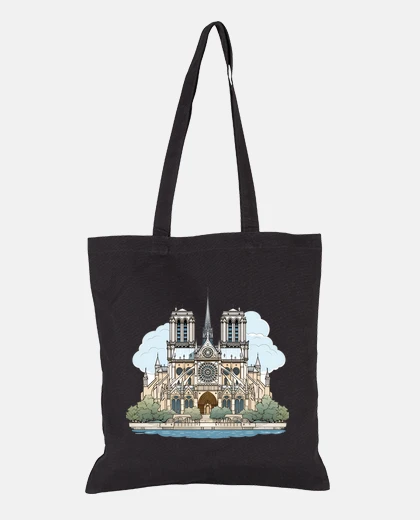 Bag notre dame de paris france jo visit tote bag