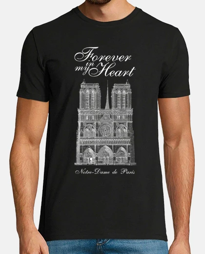 Tee-shirt notre dame paris-catholic-cathedral-architecture