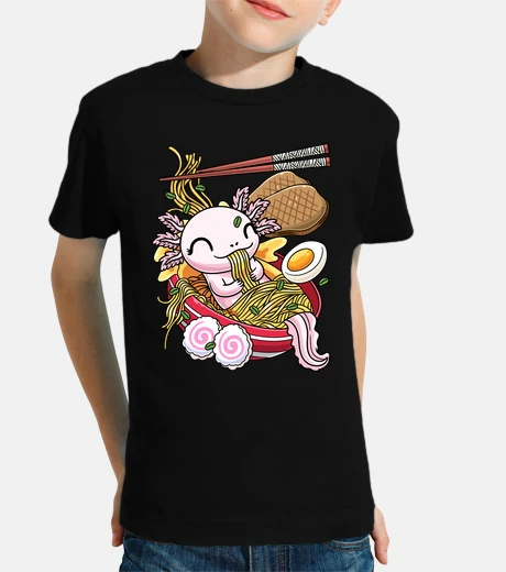 Vêtements nouilles ramen au poisson axolotl kawai