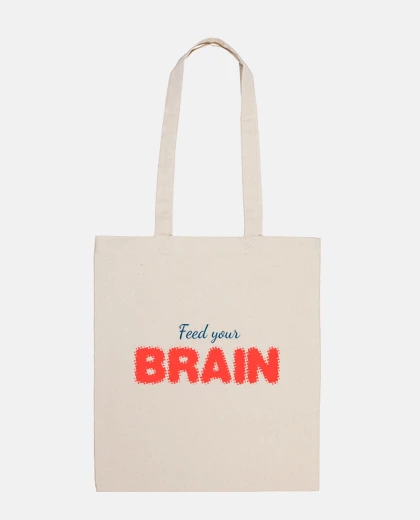 Sac nourris ton brain (bleu)