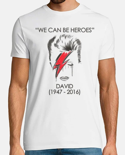 Tee-shirt nous pouvons &ecirc;tre des h&eacute;ros - bowie hommage