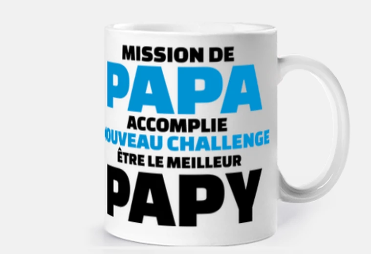 Mug nouveau challenge être le meilleur papy