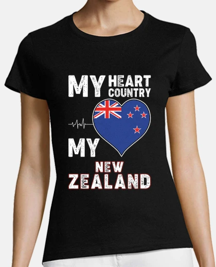 Tee-shirt Nouvelle Zélande mon coeur pays maillot de supporter 