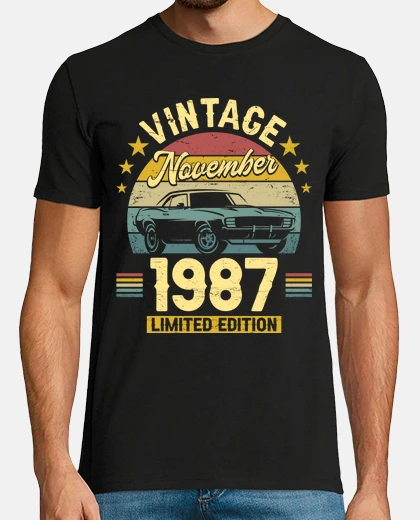 Tee-shirt Novembre 1987 35 Ans Anniversaire