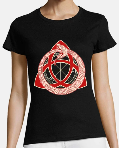 Playera nudo triquetra ouroboros vegvisir