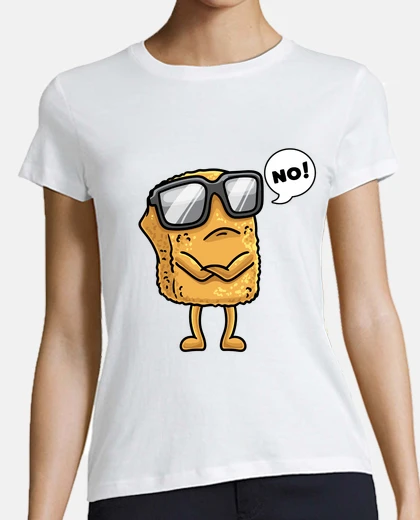 Tee-shirt nugget de poulet avec des lunettes de s