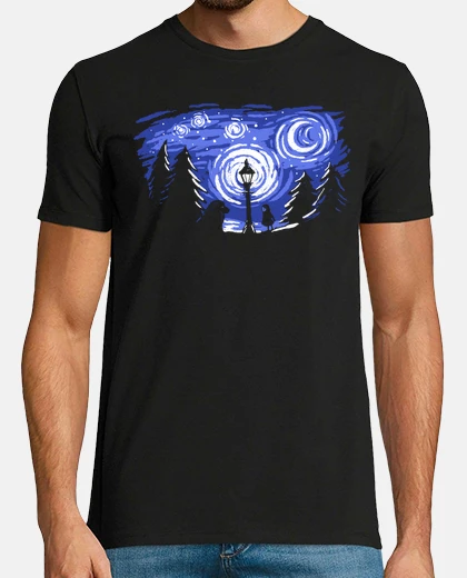 Tee-shirt nuit d'hiver étoilé
