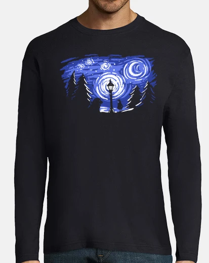 Tee-shirt nuit d'hiver étoilé