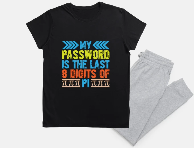 Pyjama number pi password science funny