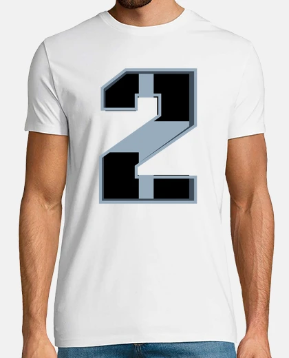 Camiseta Número 2 Azul Grey