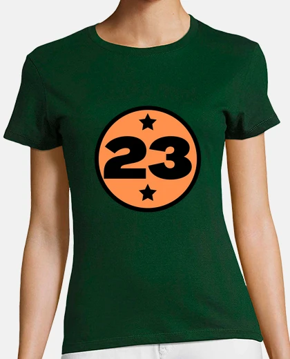 T-shirt numero 23 arancione black age sport