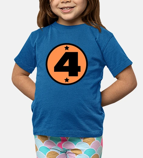 Ropa número 4 naranja negro edad deporte