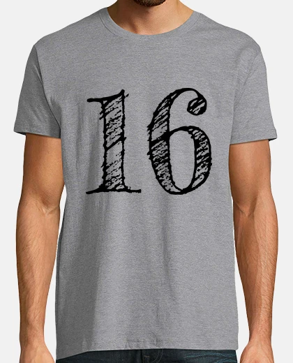 T-shirt Numero di compleanno di 16 anni