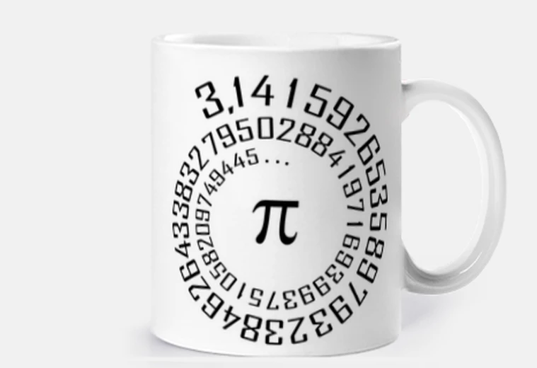 Tazza numero pi - matematica -