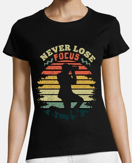 Playera nunca pierdas el enfoque cámara de camp