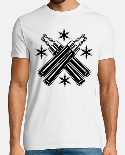 T-shirt nunchaku shuriken