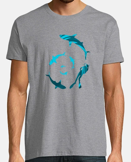 T-shirt nuotare con lo squalo one s