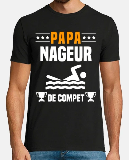 T-shirt nuotatore competitivo papà nuoto papà