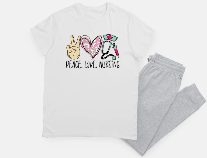 Pyjama nurse - peace love nurse - peace love n