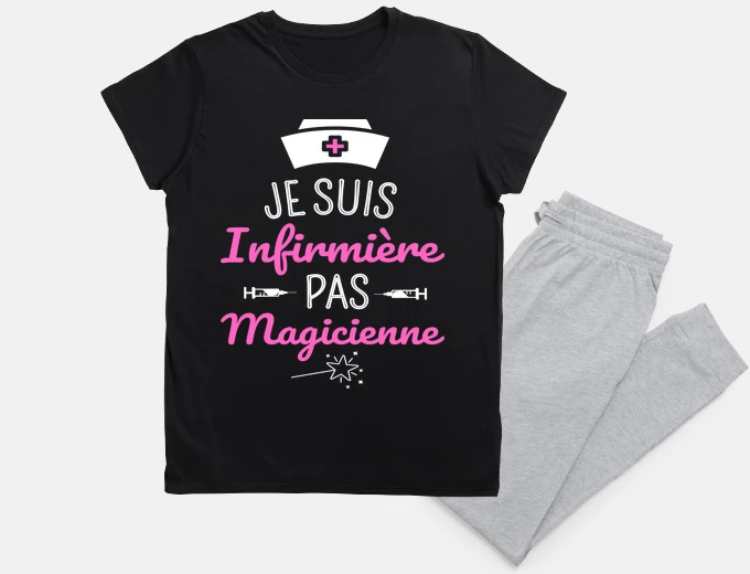 Pajama nurse not magician humor gift