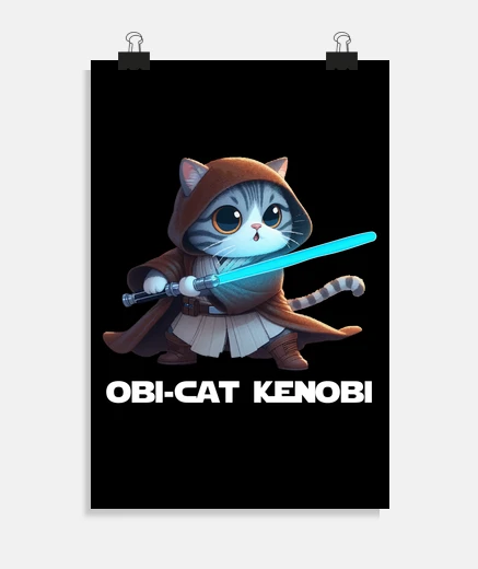 Poster obi-cat ken obi lettere bianca s