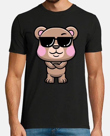 T-shirt occhiali da sole orso bruno grizzly