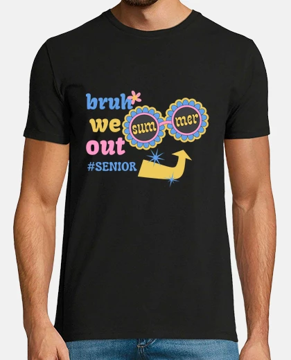 T-shirt occhiali da sole retrò di fine scuola