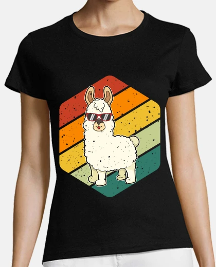 T-shirt occhiali da sole vintage lama retrò in 