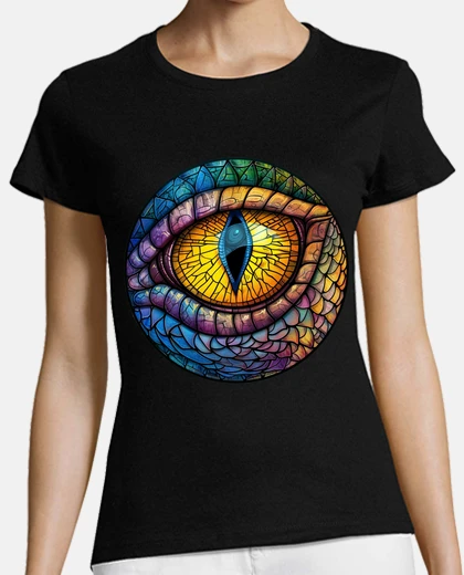 T-shirt occhio di drago in vetro colorato