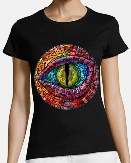 T-shirt occhio di drago rosa