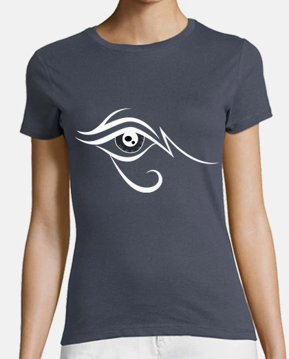 T-shirt occhio di horus in bianco e nero