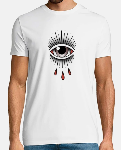 T-shirt occhio tatuaggio vecchia scuola tradizi