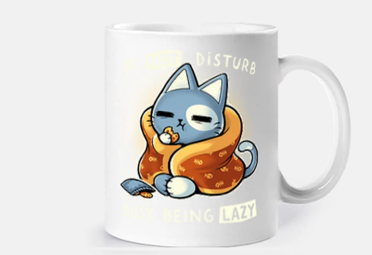 Tazza occupato a essere pigro - il simpatico 